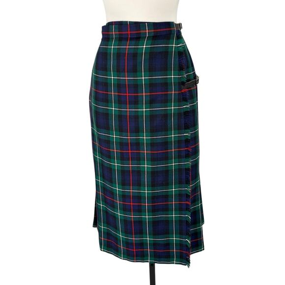 Vintage Brooks Brothers Mackenzie Tartan Plaid Kilted Skirt Wool Scotland - Picture 1 of 10